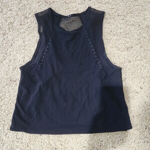 lululemon athletica Black Mesh-Back Sleeveless Tank